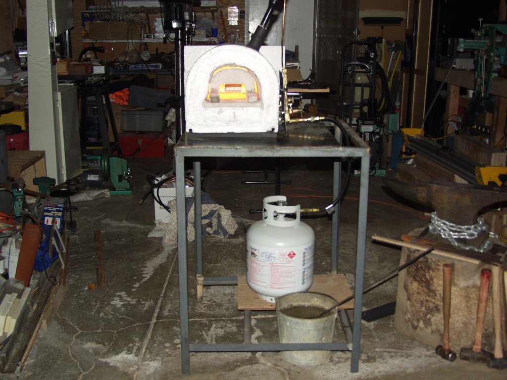 Here's the forge getting close to welding temps. This has been running at 10 psi for about 5 minutes.