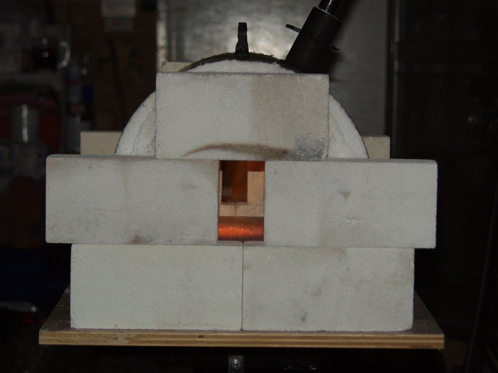 Forge building, here's the first real firing after getting the ITC-100 in place.